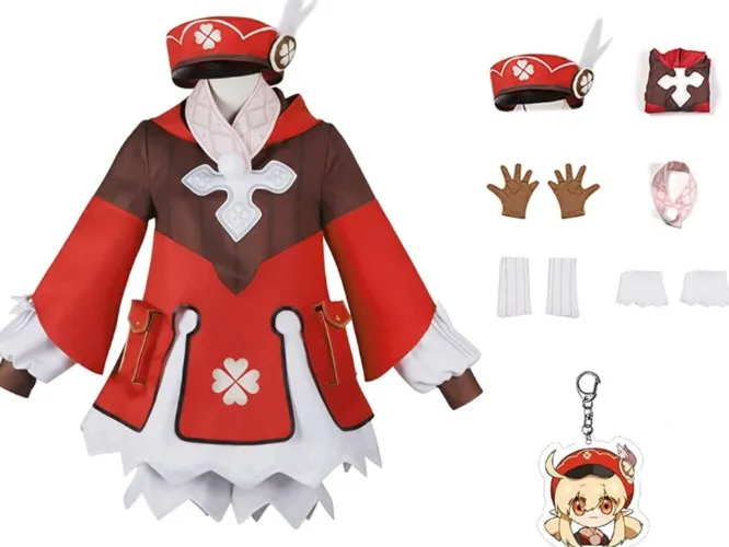 Amazon.com: ZSTO Klee Costume With Hat,Game Cosplay Dress Uniform Full Outfit Keychain Accessories : Clothing, Shoes & Jewelry