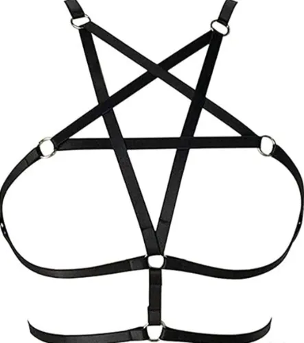 LIVE4COOL Women Harness Elastic Cupless Cage Bra Sexy Lingerie for Women Adjustable Hollow Out Crop Top Exotic Strap Belt at Amazon Women’s Clothing store