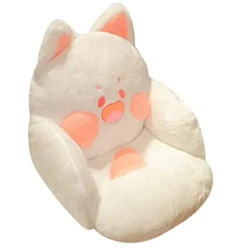 Amazon.com: DITUCU Chair Cushion Comfy Kawaii Lazy Sofa Floor Seat Pads Cushion with Fixing Ties Non Slip Cute Cat Shape Pillow for Gaming Chairs for Home Kitchen Office Dining Decor Pink White 24 x 20 inch : Home & Kitchen