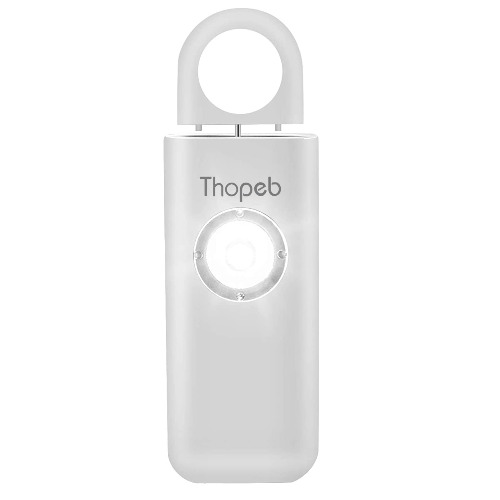 Self Defense Keychain Siren–Personal Alarm–Keychains for Women Safety Alarm with SOS LED Light, Personal Security Key Ring Alarm for Women, Helps Elders & Kids Emergency Call (White) - White