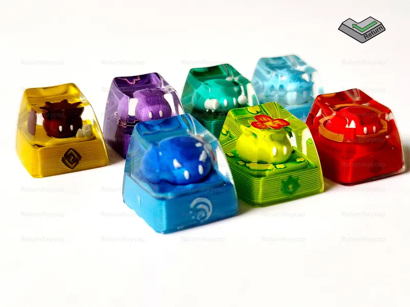 Genshin Impact Slimes Keycap artisan keycaps