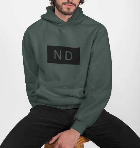 Mens Street Style ND Hooded Sweatshirt - Forest Green / L