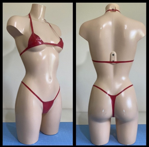 Black Latex Micro Bikini 