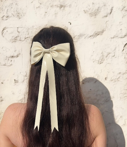 Latex Hair Bow (black) 