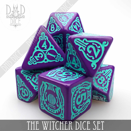 The Witcher Dice Set and Coin - Dandelion / Jaskier - Half Century of Poetry