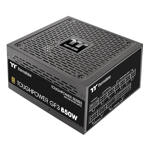 Thermaltake Toughpower GF3 ATX 3.0 850W 80+ Gold Full Modular SLI/Crossfire Ready Power Supply, PCIe Gen.5 12VHPWR Connector Included, PS-TPD-0850FNFAGU-4, 10 Year Warranty - Gold ATX 3.0 - 850W - Black