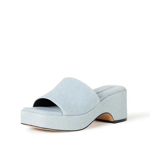 The Drop Women's Bertina Platform Slide Sandals - 7.5 - Denim