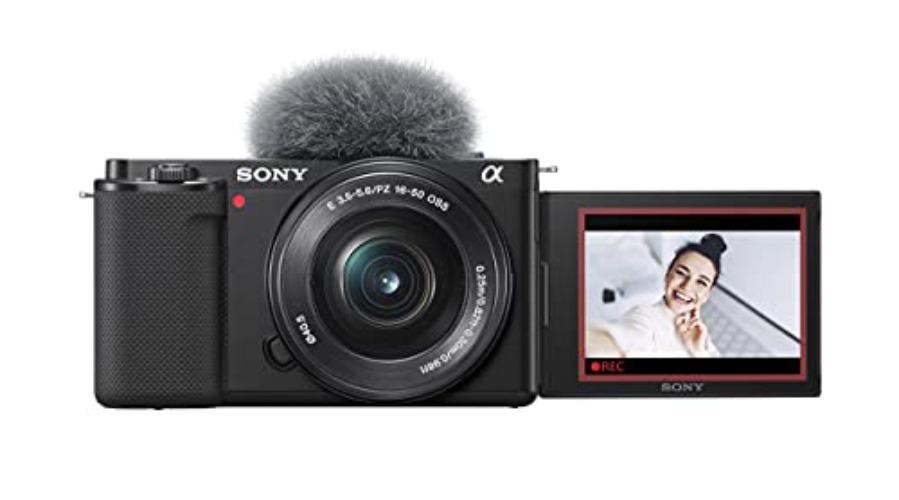 Sony Alpha ZV-E10L - Cámara vlog sin espejo de objetivos intercambiables con lente de kit Power Zoom de 16-50 mm f/3.5 - 5.6, pantalla de ángulo variable para vlogging, color negro - Solo Cuerpo - Sin Micrófono - Sin Estabilizador