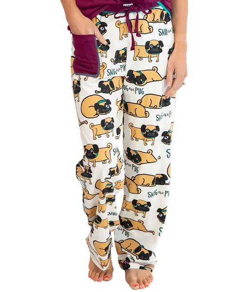 Lazy One Pajamas for Women, Cute Dog and Cat Pajama Pants and Top Separates