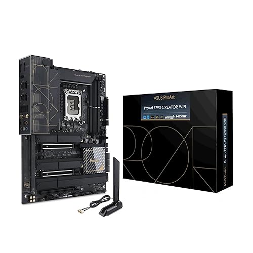 ASUS ProArt Z790-Creator WiFi 6E LGA 1700(Intel 14th,13th&12th Gen) ATX Content Creator Motherboard(PCIe 5.0,DDR5,2X Thunderbolt 4,10G&2.5G LAN,4xM.2/NVMe SSD,Front Panel USB 3.2 Gen2x2 Type-C). - ATX - Z790-Creator|DDR5|WiFi 6E