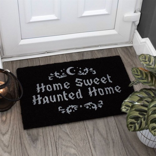 Black Home Sweet Haunted Home Doormat | Default Title