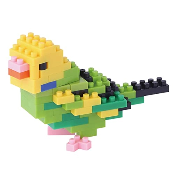 Nanoblock Budgie Green Opaline Building Kit