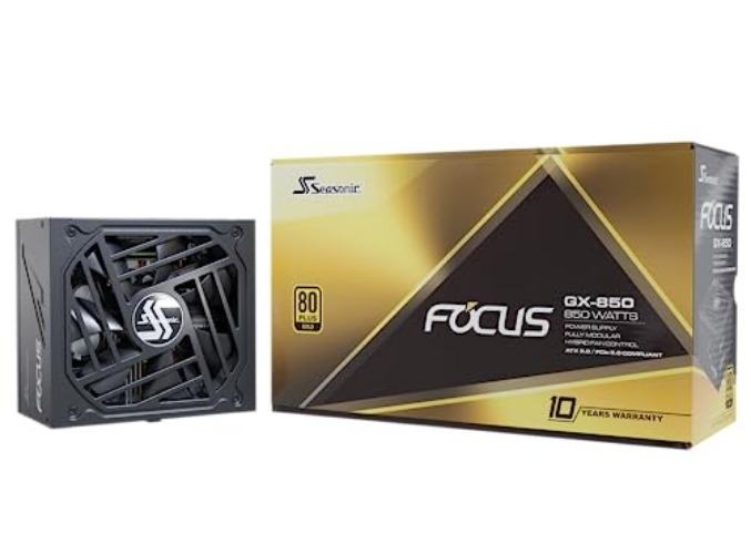 Seasonic Focus V3 GX-850 | 850W | 80+ Gold | ATX 3.0 & PCIe 5.0 Ready | Full-Modular | Low Noise | Premium Japanese Capacitor | Nvidia RTX 30/40 Super & AMD GPU Compatible (Ref. SSR-850FX3) - Focus V3 GX-850