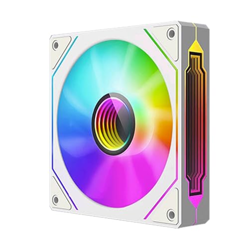 TJ Prism 120mm GEN4 Pro ARGB case Fan White Edition,Infinity Mirror RGB Light Effect 5V 3PIN Motherboard Light Sync 1000~1800RPM PWM PC Fan Suitable for Computer Cases and Liquid radiators - Prism 4Pro WH - White