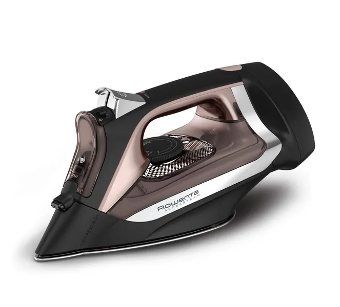 Rowenta DW2459 Access Steam Iron with Retractable Cord and Stainless Steel Soleplate, Black - 1725-Watts with Cordreel