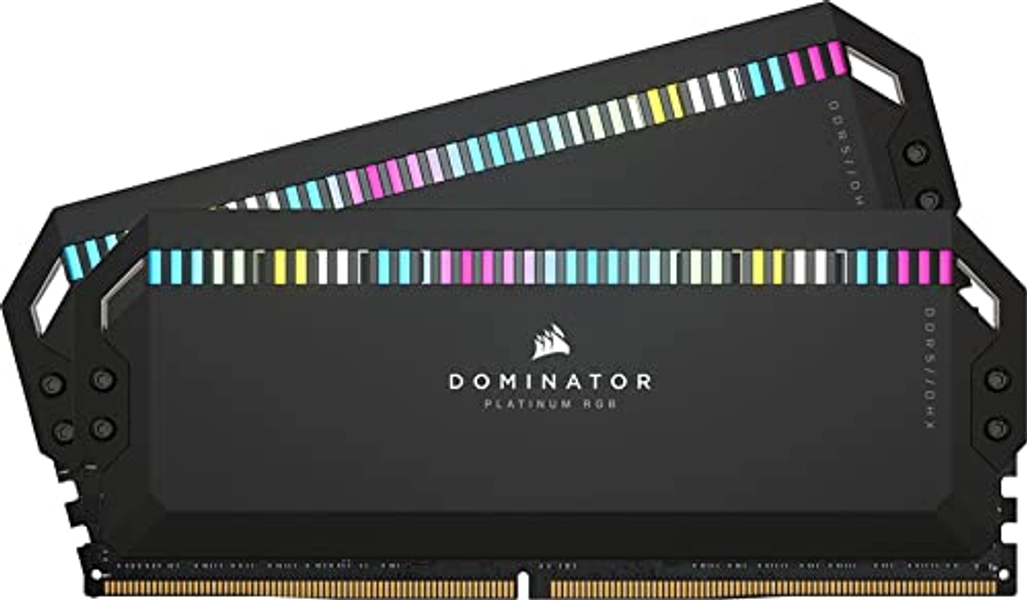 CORSAIR DOMINATOR PLATINUM RGB DDR5 RAM 64GB (2x32GB) 5200MHz CL40 Intel XMP iCUE Compatible Computer Memory - Black (CMT64GX5M2B5200C40)