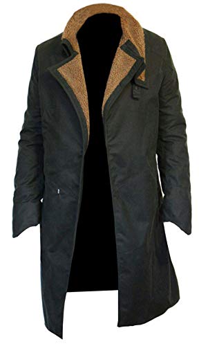 SpazeUp Officer K Ryan Gosling 2049 Blade Long Trench Cotton Runner Coat Jacket - Medium - Cotton Trench Coat