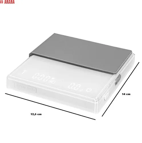 Arara Digital Coffee Scale | USB Recharge White 2kg