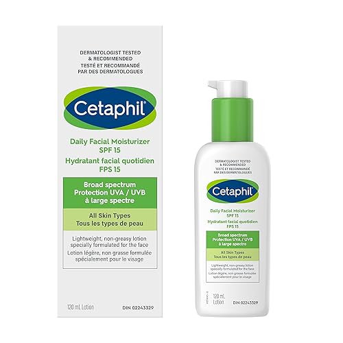 Cetaphil Daily Facial Moisturizer SPF 15 | Lightweight Face Moisturizer with Broad Spectrum Protection | Oil, Fragrance and Paraben Free | Non-Comedogenic | Dermatologist Recommended | 120ml - SPF 15 Daily Facial Moisturizer