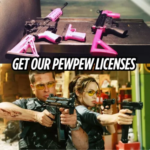 His/Hers Pew Pew Licenses 🎯