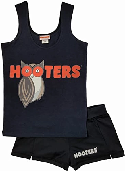 Ripple Junction Hooters Girl Iconic Waitress Outfit Includes Tank Top and Shorts Set Officially Licensed