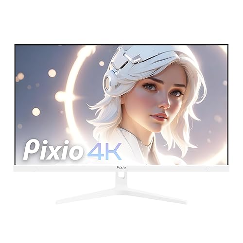 Pixio PX32U Wave White 32 inch 144Hz Refresh Rate 4K 3840x2160p Resolution Fast IPS Panel 1ms GTG Response Time 4K Gaming Monitor with Adaptive Sync - 32 inch - 144Hz 4K 2160p - White