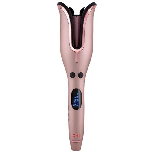 CHI Spin N Curl, Curling Iron For Healthy & Shiny Effortless Curls & Waves, Provides Preset Temperature Settings For Each Hair Texture, Rose Gold - Rose Gold - 16 Inch (Pack of 1)