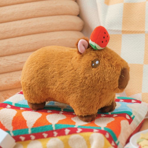 🍉 Watermelon Capybara Plushie (10"/25cm)