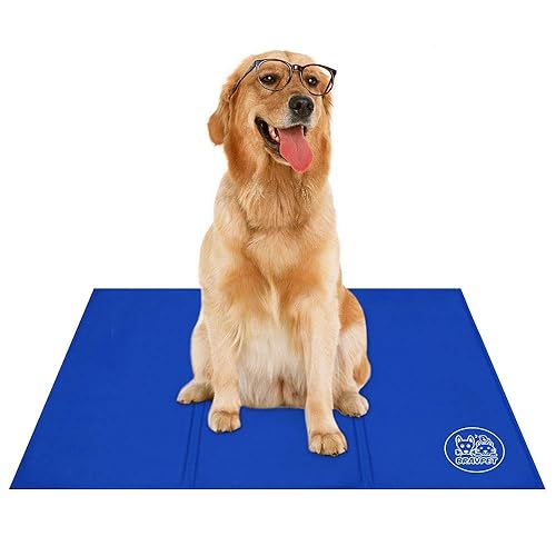 Bravpet Pet Cooling Mat Pet Self cooling pad mat bed mats Comfort for Cats and Dogs 90CMx50CM (Large) - Large