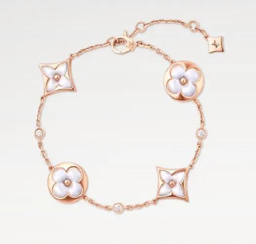 White Mother-of-Pearl And Diamonds Bracelet || LOUIS VUITTON