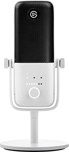 Elgato Wave:3 White - Premium Studio Quality USB Condenser Microphone for Streaming, Podcast, Gaming, Home Office, Free Mixer Software, Sound Effect Plugins, Anti-Distortion, Plug n Play, for Mac, PC - White - Wave:3