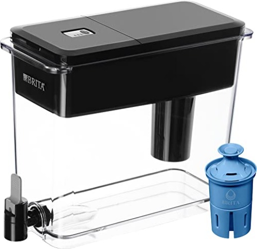 Brita Extra Large 27 Cup Filtered Water Dispenser with 1 Brita™ Elite™ Filter, Made Without BPA, UltraMax, Black - Black - Dispenser