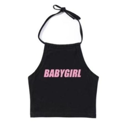 Babygirl Halter Top - Black / L