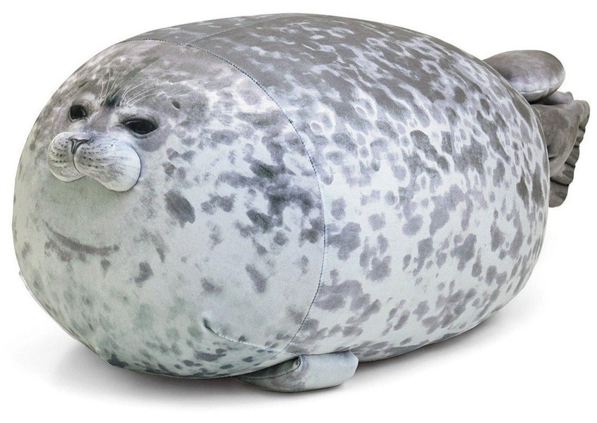 Yuki-Chan Plushie "Japan's Roundest Seal" - XL (Extra Chonky) - Yuki-Chan (Gray) / 24″ / 60 cm