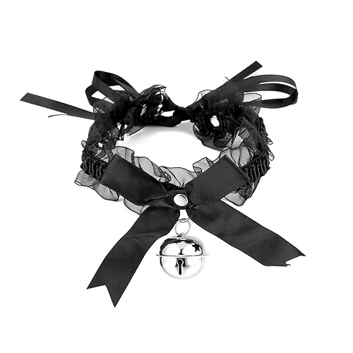 Halawly Black Choker Necklace for Women Goth Lace Choker Set Punk Pendant Necklace - A-Black2
