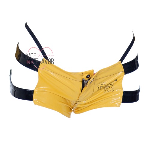 Danger Cyber Cat Outfit - Yellow & Black / Bottom / L/XL