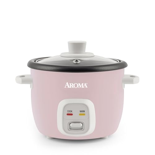 Aroma Housewares 4-Cups (Cooked) / 1Qt. Rice & Grain Cooker (ARC-302NGP), Pink - Pink