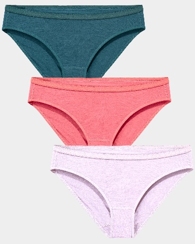 Bikini Brief 3 Pack | Small / Teal, Lilac, Rose