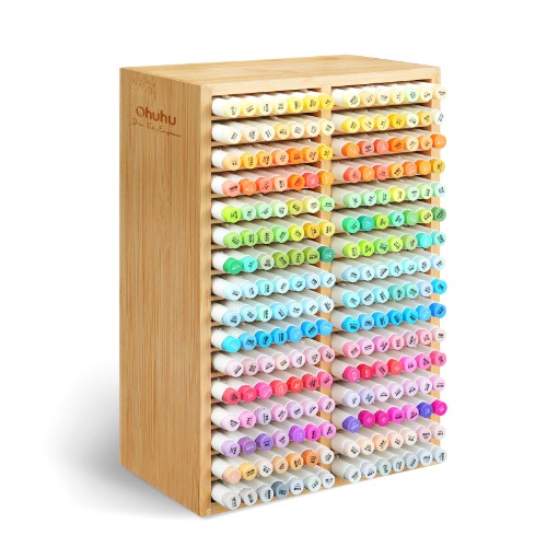 Ohuhu Bamboo Marker Organizer | High-rise / US Warehouse to USA Only