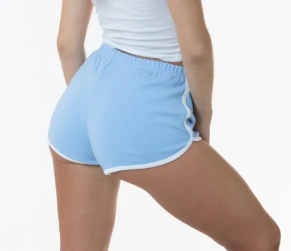 73001 - Interlock Running Shorts | Baby Blue / White Pipe / S
