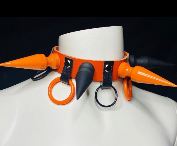 Orange and Black Choker
