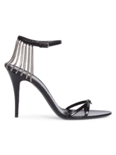 Saint Laurent Sunset Chain Leather Sandals on SALE | Saks OFF 5TH