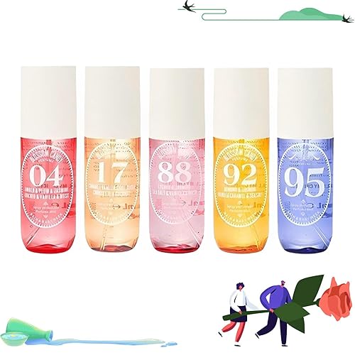 Brasilianisches Parfum, brasilianisches Parfum, Körperspray, fruchtiges Körperspray, Kokosnuss-Haarnebel und Karamell-Glückseligkeit, müheloser ganztägiger Charme. Bodyspray Mini-Parfüm-Set