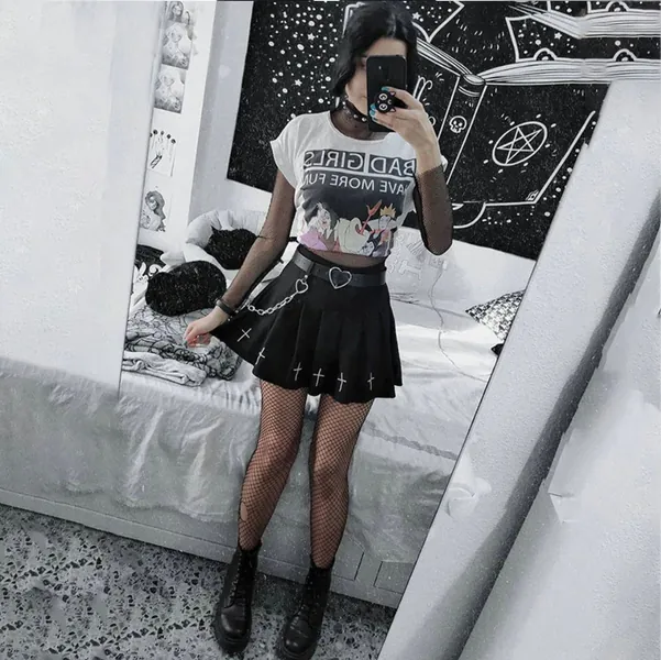 Goth Skirt - eGirl Dark Harajuju