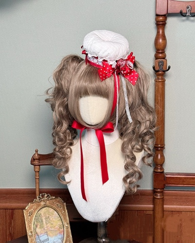 Bowknots Decoration White Chef Hat