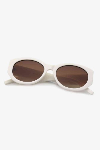 UV400 Polycarbonate Sunglasses - Beige / One Size