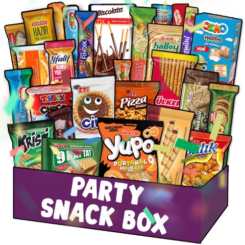 Foreign Exotic Snack Variety Box 31+ Pcs, Perfect Gift Turkish Sour Sweet Snack and Candy Assortment Pack, Party Size International Snack Box