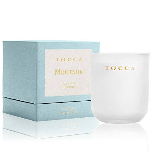 Tocca Montauk Candela: Salt Air, Cucumber | Richly Fragranced, Hand-Poured Candle, 10 oz. - Salt Air & Cucumber - 10 oz