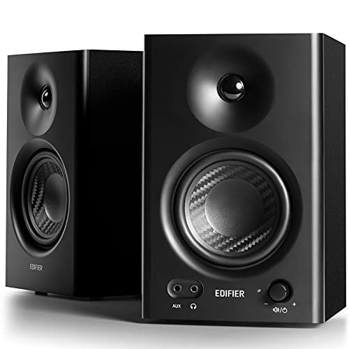 Edifier MR4 Powered Studio Monitor Speakers, 4" Active Near-Field Monitor Speaker - Black (Pair)
