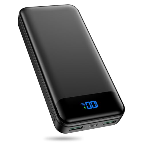 Enerwow Portable Charger Power Bank 40000mAh Powerbank PD 30W and QC 4.0 Fast Charging External Battery Pack with USB-C LED 3 Outputs & 2 Inputs Portable Charging for iPhone 15 14 13 pro, Samsung